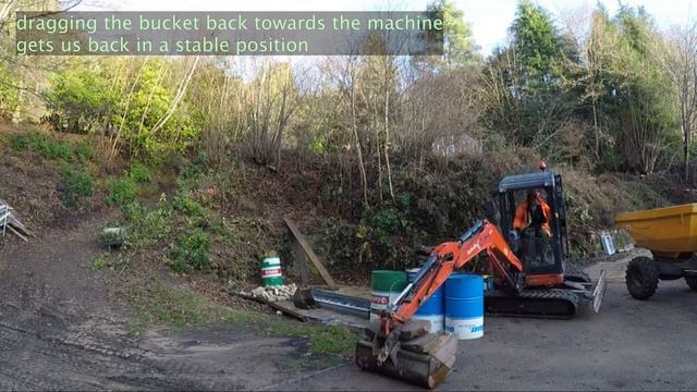 Rhododendron removal and tipping the digger over смотреть онлайн