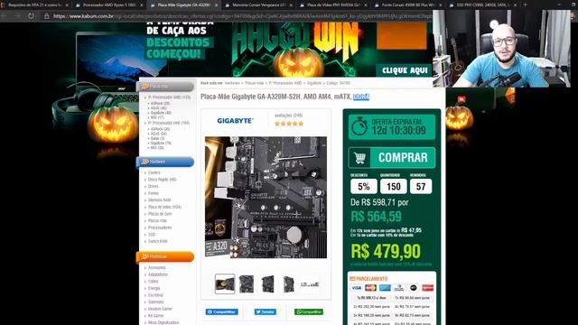 MONTANDO UM PC GAMER PRA RODAR FIFA 21 смотреть онлайн