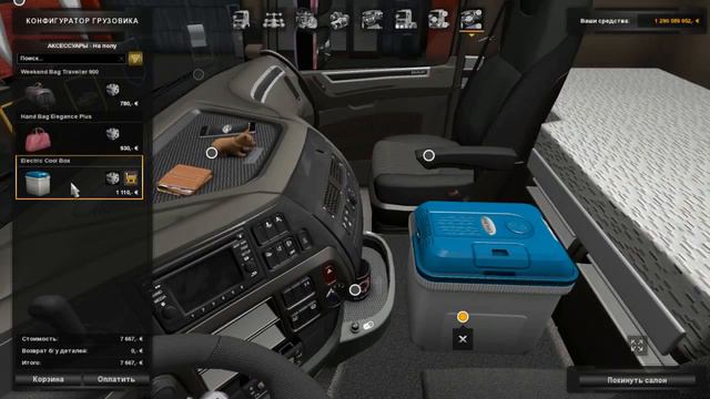 Обзор DLC "Cabin Accessories" для Euro Truck Simulator 2 смотреть онлайн