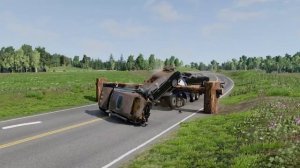 Автомобиль против бревенчатой ловушки