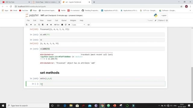 Sets in Python | Python tutorial for beginners | Basic to Advanced complete python tutorial смотреть онлайн