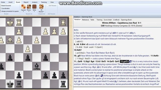 Выключение фигуры из игры Винтер Капабланка смотреть онлайн