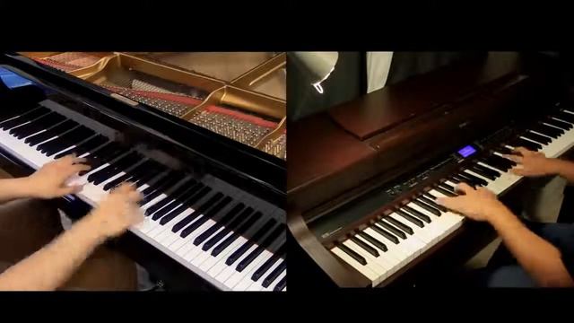 Jiyuu no Tsubasa Shingeki no Kyojin OP2 piano Duet with Tehishter смотреть онлайн