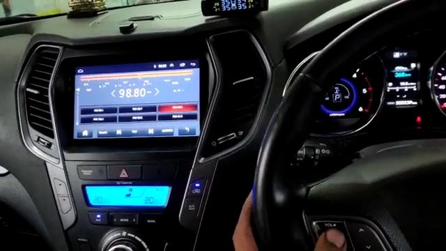 Hyundai Santa FE IX45 Install Cogoo Android 10.1inch 2GB+16GB And AHD Reverse Camera CG-600(B)