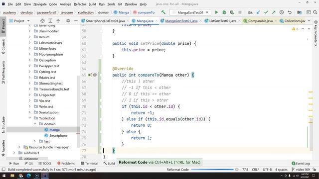 170 - Collection pt 10 - Sorting lists pt 02 - Comparable смотреть онлайн