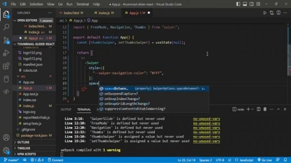 Swiper Slider Series  - Thumbnail Slider | Episode 04 | React | Swiper JS