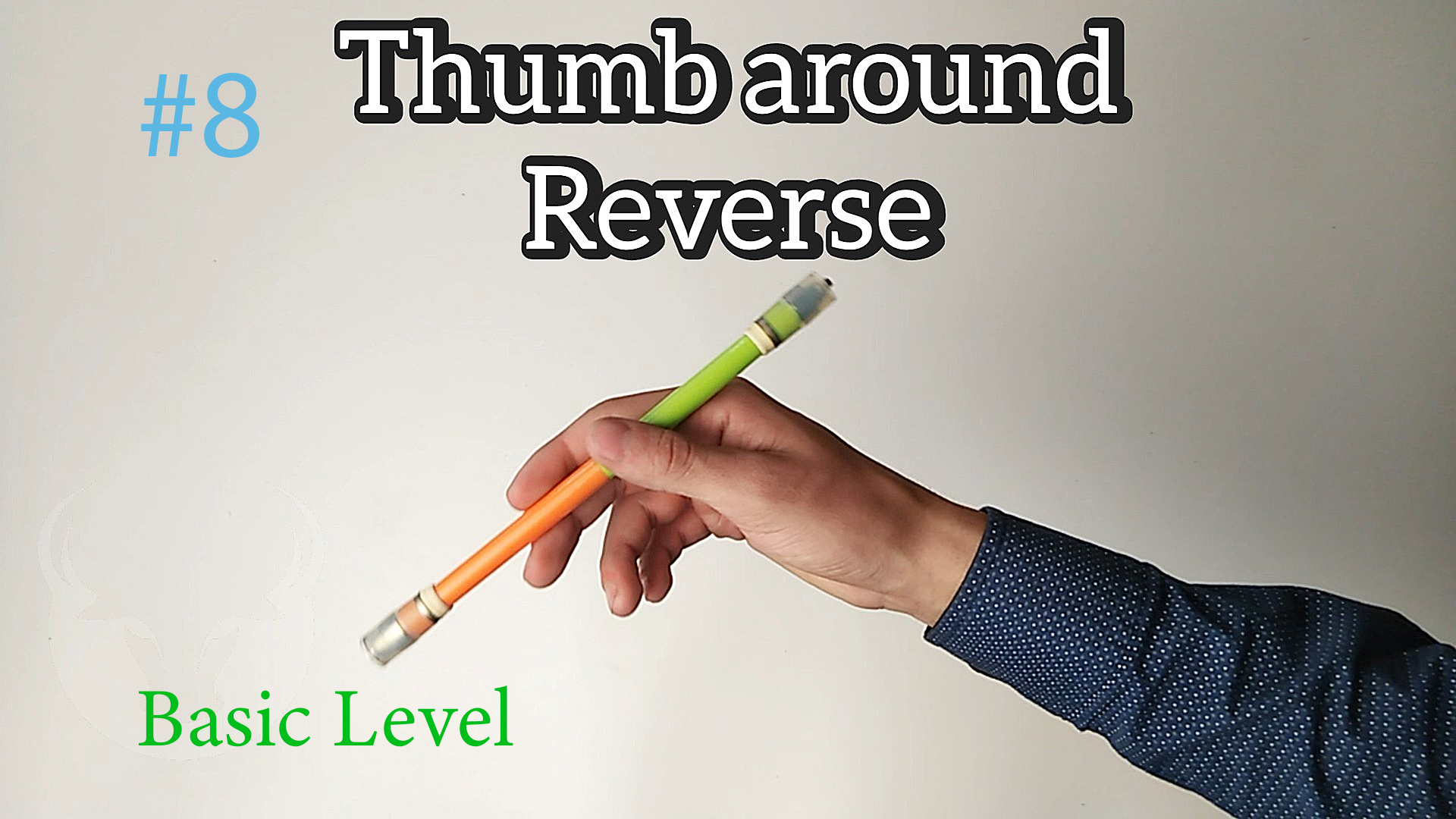 Thumb Around Reverse. Пенспиннинг обучение. Penspinning смотреть онлайн