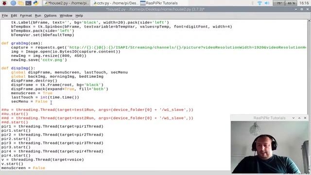 Live coding in Python grabbing a CCTV picture for my Home Heating Security Control смотреть онлайн