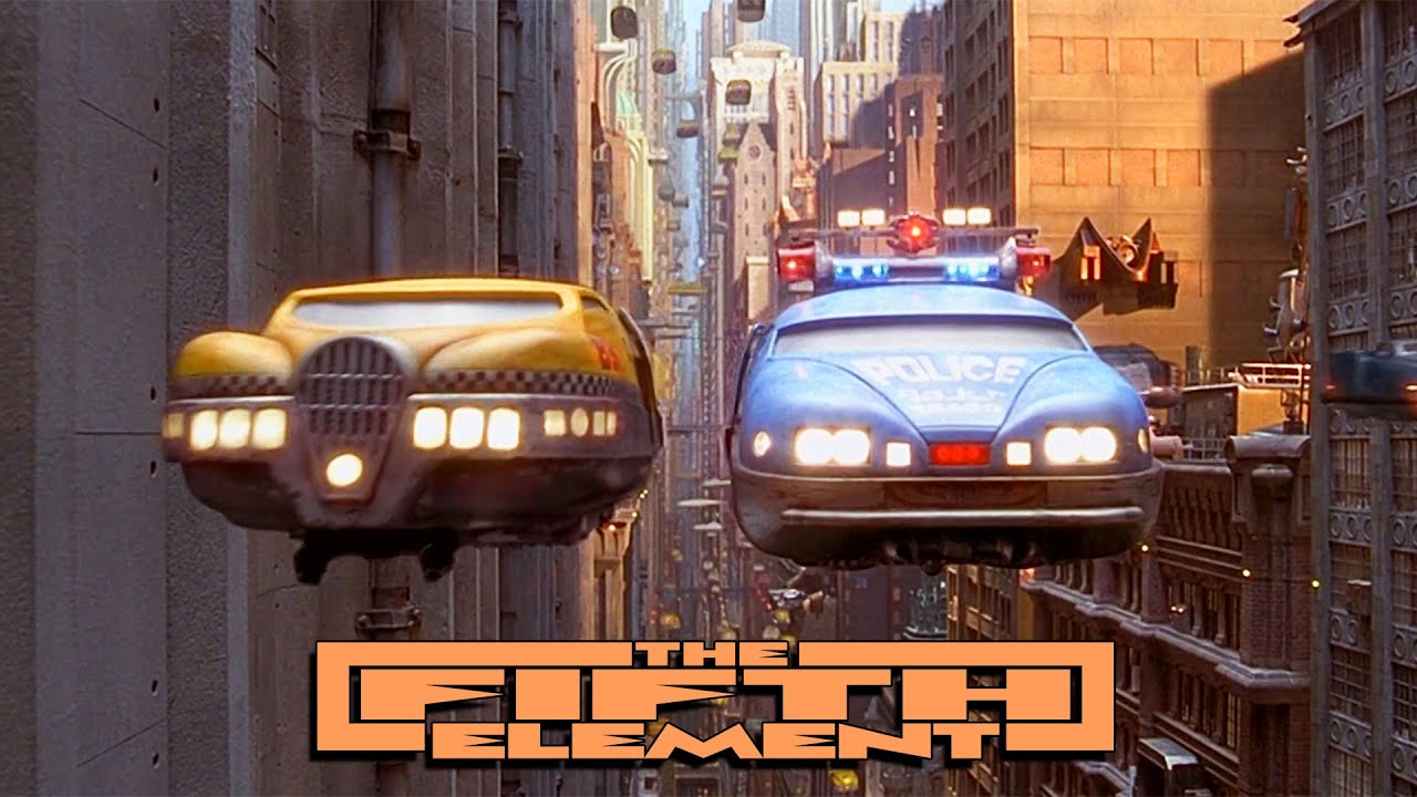Летающие автомобили из фильма "Пятый Элемент" (The Fifth Element) 1997 смотреть онлайн