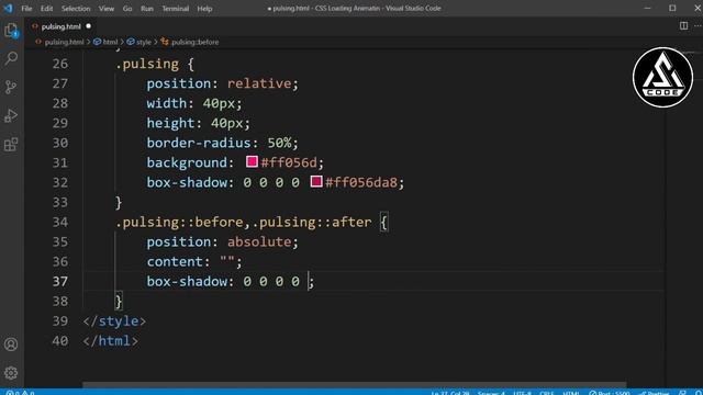 ANIMATED PULSING CSS ANIMATION - USING HTML AND CSS смотреть онлайн