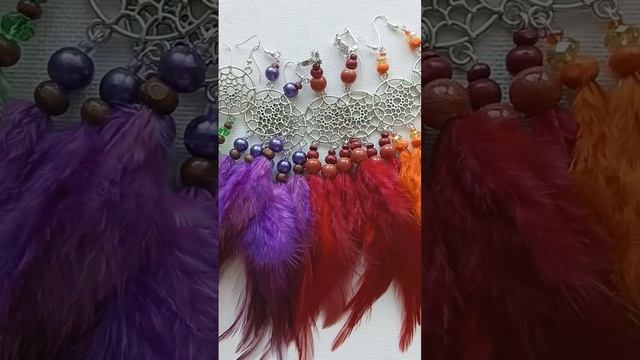 Сережки с перьями в виде ловцов снов. #ловецснов #dreamcatcher #ловцыснов #artlesinao #оберег смотреть онлайн