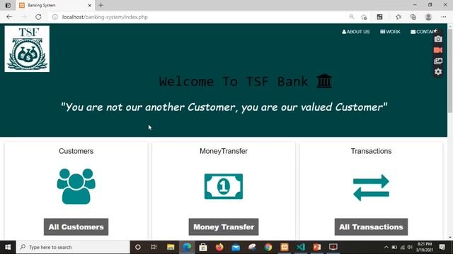 Basic Banking System Task #TheSparksFoundation смотреть онлайн