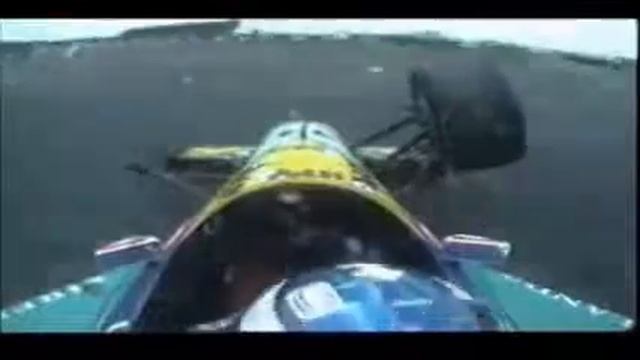 Pablo Bonchano UTTP Causes His Jordan 195 Crash for crashing into Richard UTTP's McLaren MP4/10 смотреть онлайн