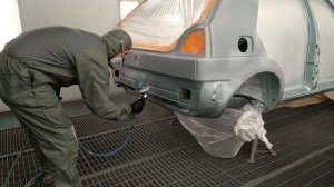 Golf 2 Syncro Окраска #4. Красим кузов матовым лаком