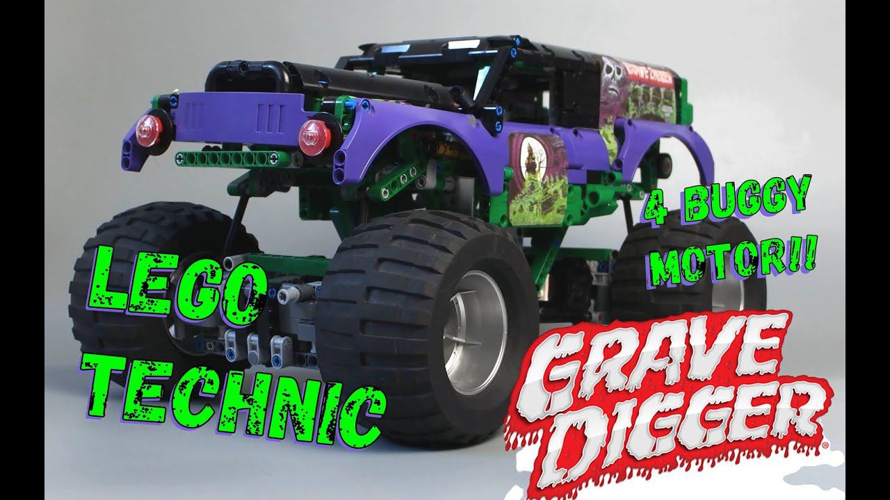 Lego technic grave digger monster truck MOC смотреть онлайн