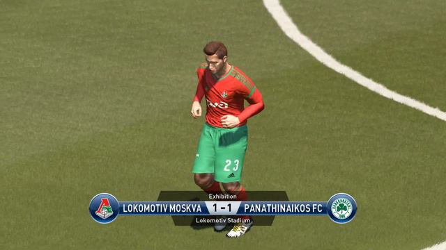 Lokomotiv Moskva vs Panathinaikos FC, Lokomotiv Stadium, PES 2016, PRO EVOLUTION SOCCER 2016, Konam смотреть онлайн