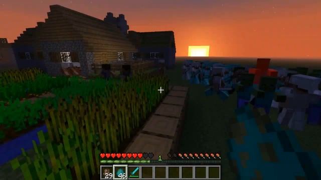 Minecraft Mod # 5 - Defensive Villagers (Minecraft мод # 5 - Улучшенные жители)