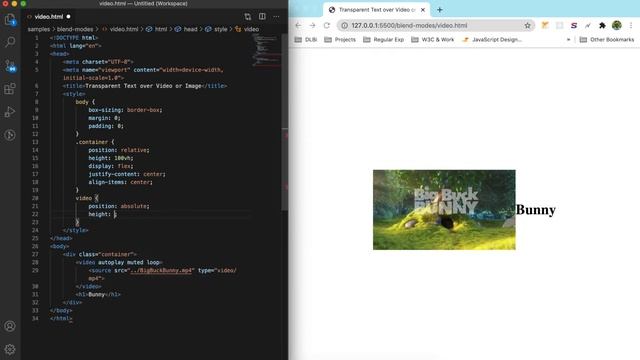 Place Video inside Text purely with CSS | mix-blend-mode #ccs3 #blendmode смотреть онлайн