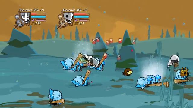 Castle Crashers - Walkthrough N° 10 - Full Moon to Ice Castle смотреть онлайн