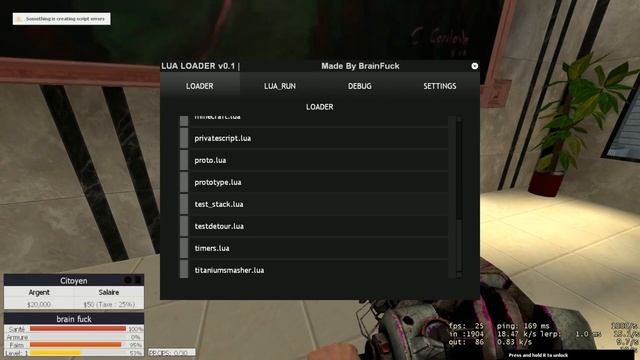 LuaLoader v0.1 | Garry's Mod - By BrainFuck смотреть онлайн