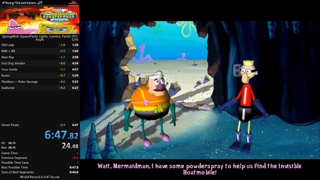 SpongeBob SquarePants: Lights, Camera, Pants! (PC) Any% Speedrun in 6:47 (WR on 21/09/2019) смотреть онлайн