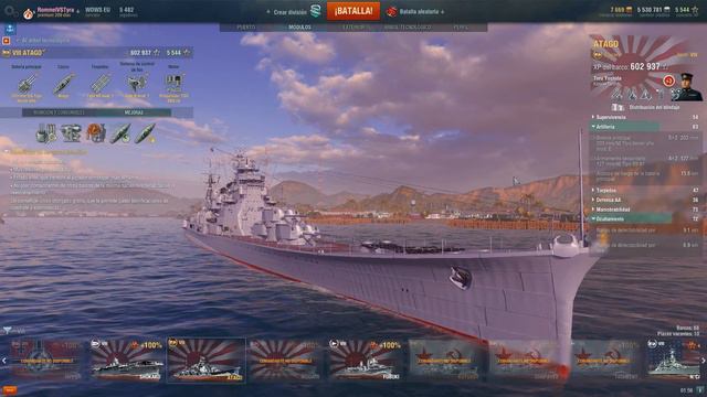 World of warships Atago gameplay & analisis Crucero T8 Premium El mejor recaudador смотреть онлайн