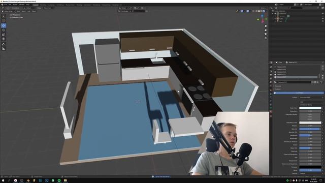 КАК В Blender 2.8+ СДЕЛАТЬ КУХНЮ Освещение Цвет Настройка камеры | ЧАСТЬ 2 | #2.2 смотреть онлайн