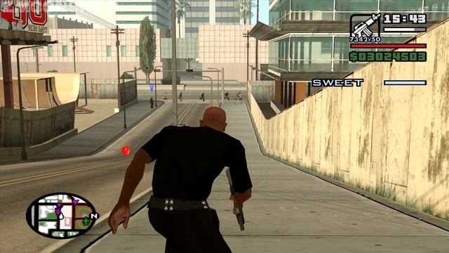 Officer Carl Johnson completes the mission Beat Down on B-Dup -Grove Street mission 1-GTA SanAndrea смотреть онлайн