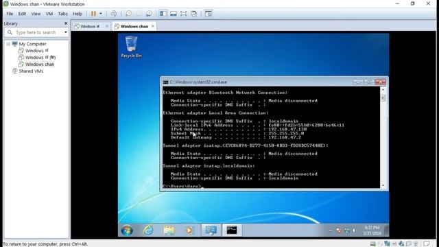6 Set Static IP Adress to PC in VMWare Workstation смотреть онлайн