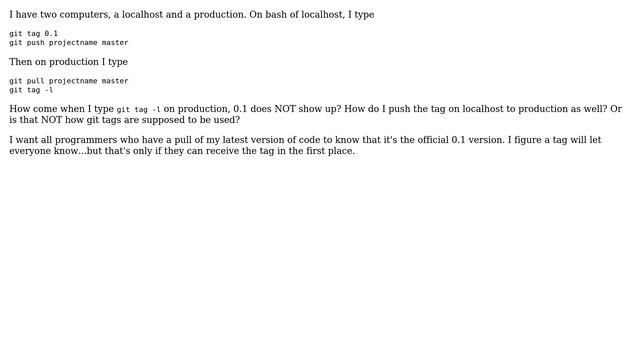 DevOps & SysAdmins: git tag between localhost and production? смотреть онлайн