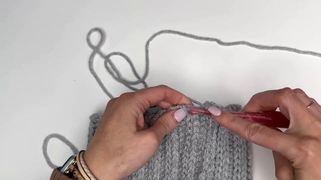 Chunky Ribbed Crochet Hat Pattern смотреть онлайн