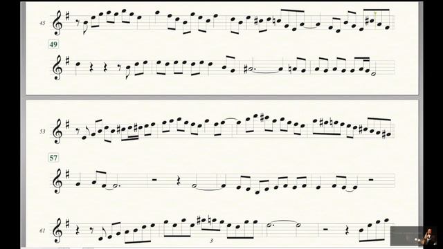 Paul Desmond - Take Five - Solo Soprano / Tenor Sax Sheet Music - Transposed to E Minor Key смотреть онлайн