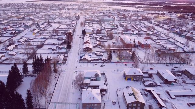Посёлок Юрты Тайшетского района с высоты птичьего полёта смотреть онлайн