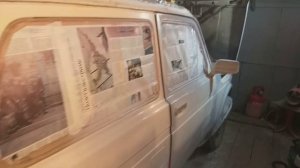 ПОКРАСКА ЭЛЕКТРОКРАСКОПУЛЬТОМ. НИВА 4Х4 В ОДИН ЦВЕТ