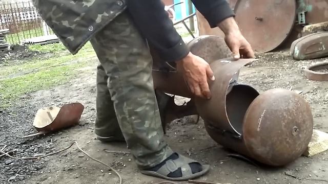 коптилка из  баллона