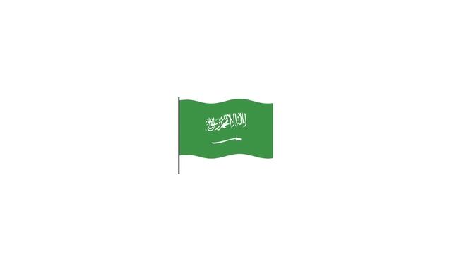 Saudi arabia flag Lottie JSON animation смотреть онлайн