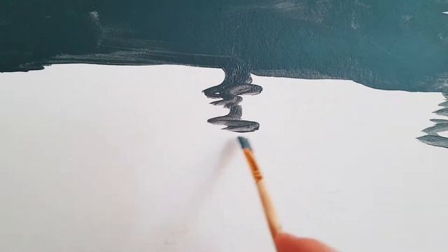 Рисунок на стене в азиатском стиле/ горы в тумане/ оформление офиса компании Great Ost | NIKITENKA смотреть онлайн