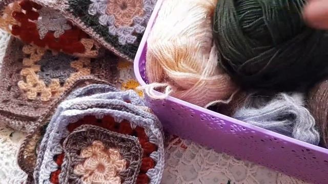 Вязание,Бабушкин квадрат,Жилет из Ализе ангора ,как решила соединять мотивы,,,