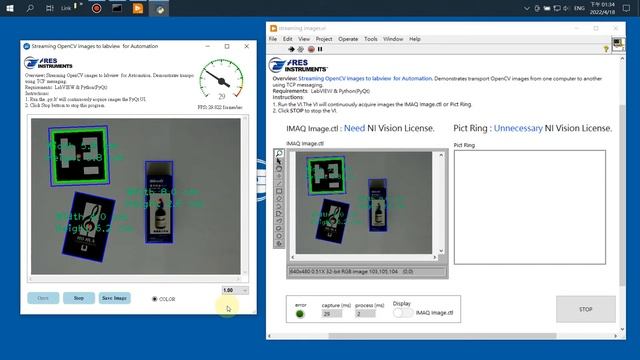 Streaming OpenCV images to LabVIEW for Automation смотреть онлайн