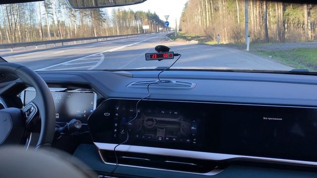 Geely Monjaro разгон 0-100км/час по Raceboxу