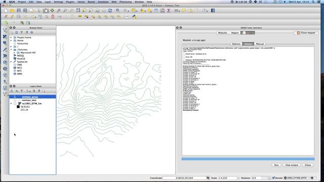 QGIS: exporting contours to DXF with height values смотреть онлайн