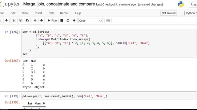 Tutorial Pandas || Merge, join, concatenate and compare смотреть онлайн