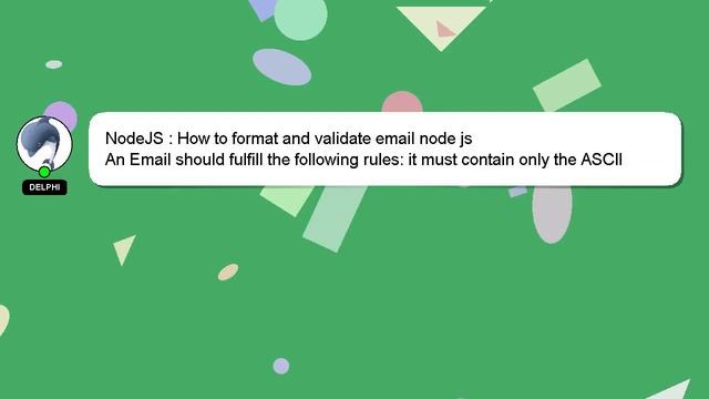 NodeJS : How to format and validate email node js смотреть онлайн