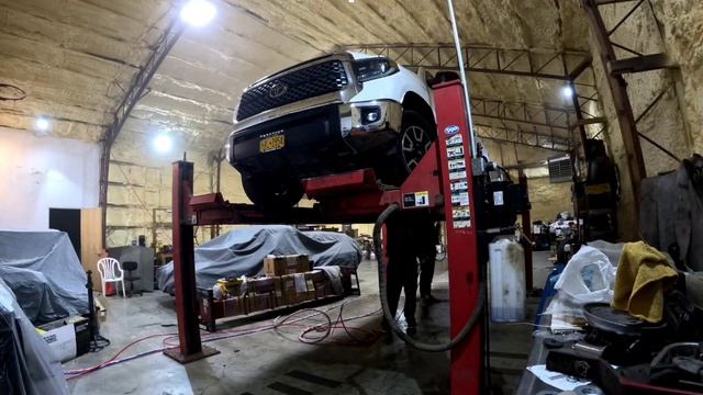 Krown rust prevention spray being applied to Toyota Tundra at B's Custom Detailing in Germantown, N смотреть онлайн