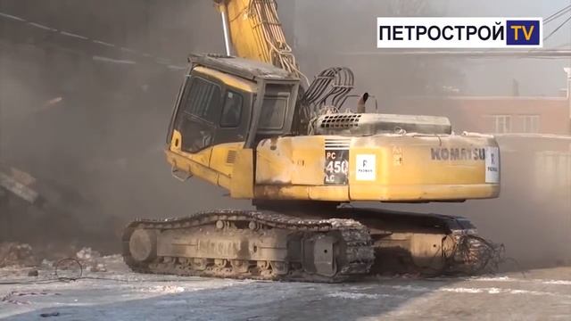 Демонтаж зданий на территории завода Петмол смотреть онлайн