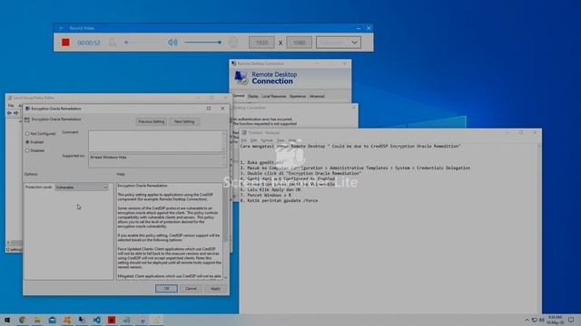 Cara Atasi Error Remote Desktop "CredSSP Encryption Oracle Remedition" смотреть онлайн