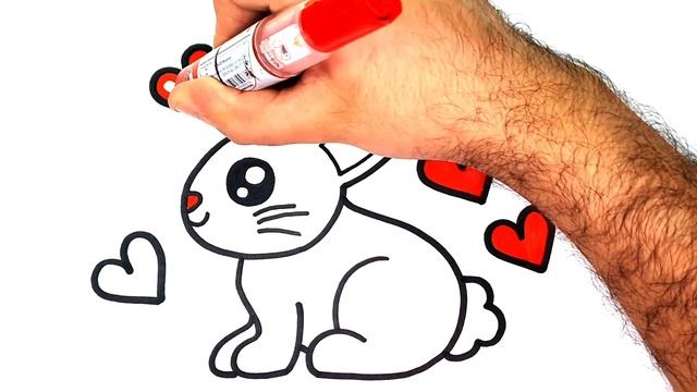 HOW TO DRAW A EASTER BUNNY EASY STEP BY STEP - DRAWING A EASTER BUNNY смотреть онлайн
