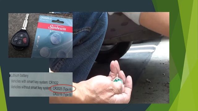 2012 Toyota Corolla Key Fob Battery replacement per owner's manual pages # 385 ~ 387 смотреть онлайн