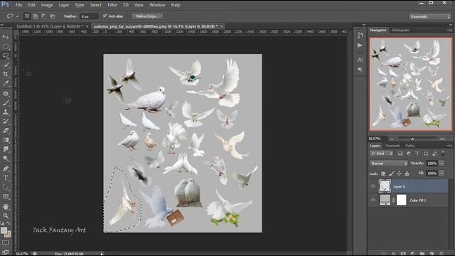 Dove Balloons : Photoshop Fantasy Tutorial (7ack Fantasy Art)