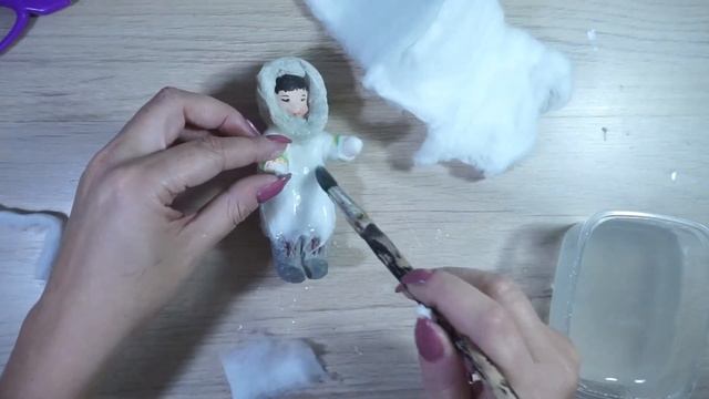 Ватная игрушка на ёлку Эскимос/Переделываю свои первые игрушки смотреть онлайн
